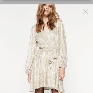 Bardot Bellissa Metallic Plisse dress